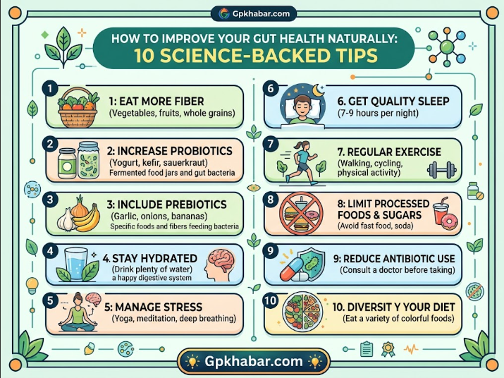 How to Improve Your Gut Health Naturally: 10 Science-Backed Tips